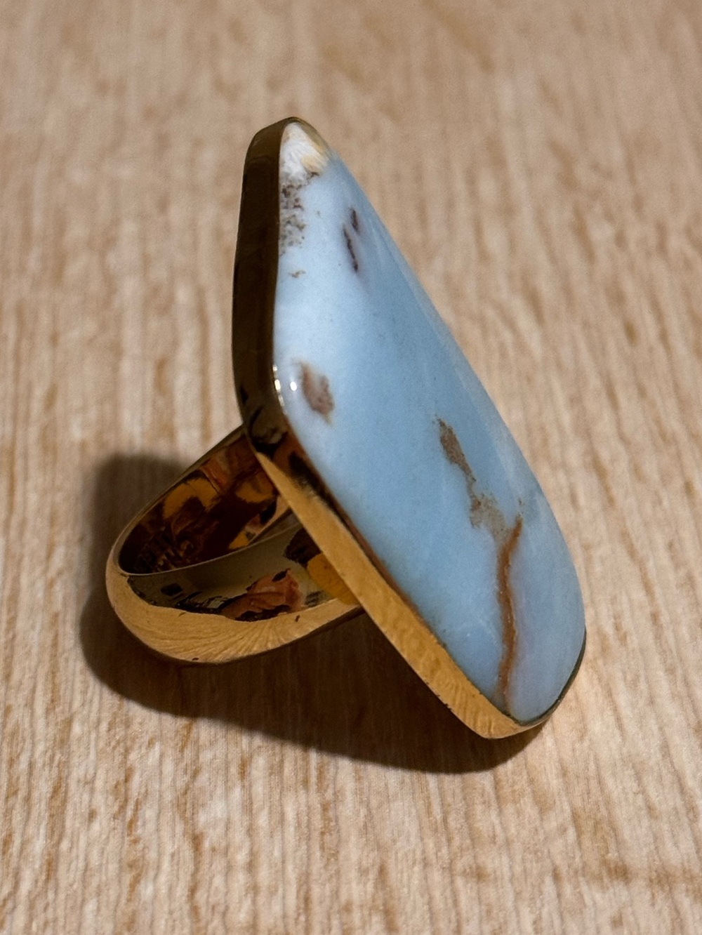 Angelite Statement Ring by Charles Albert